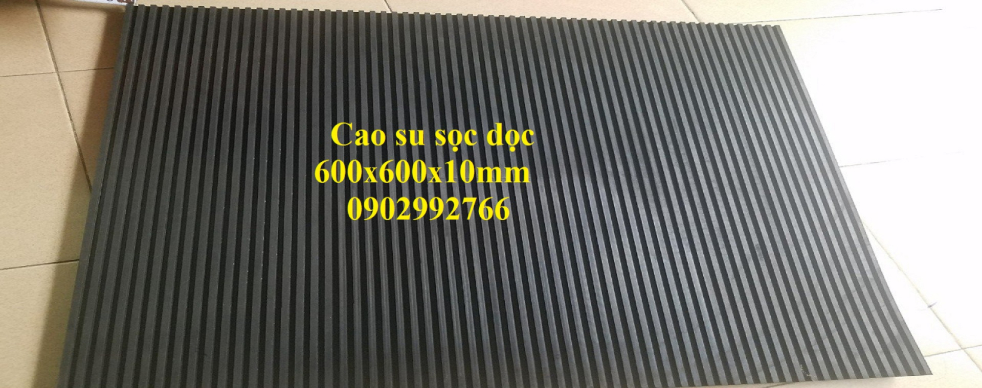 cao su soc doc 600x600x10mm | Cao su kê máy lạnh 600x600x10mm